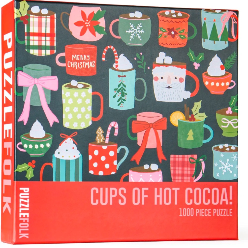 Cups of Hot Cocoa 1000 Piece Christmas Puzzle. NWT. Gift ready. 3/$50. Bundle